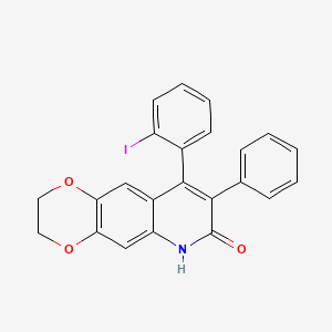 9-(2-iodophenyl)-8-phenyl-2,3-dihydro[1,4]dioxino[2,3-g]quinolin-7(6H)-one