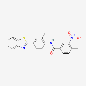 N-[4-(1,3-benzothiazol-2-yl)-2-methylphenyl]-4-methyl-3-nitrobenzamide