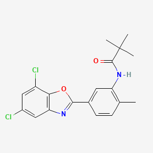 N-[5-(5,7-dichloro-1,3-benzoxazol-2-yl)-2-methylphenyl]-2,2-dimethylpropanamide