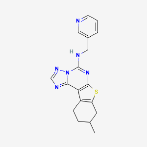 9-methyl-N-(pyridin-3-ylmethyl)-8,9,10,11-tetrahydro[1]benzothieno[3,2-e][1,2,4]triazolo[1,5-c]pyrimidin-5-amine