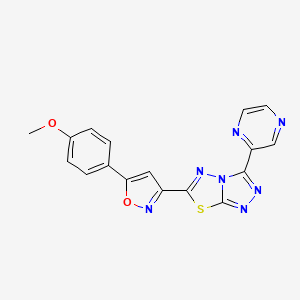 6-[5-(4-Methoxyphenyl)-1,2-oxazol-3-yl]-3-(pyrazin-2-yl)[1,2,4]triazolo[3,4-b][1,3,4]thiadiazole