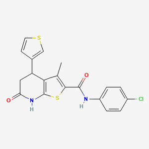 N-(4-chlorophenyl)-3-methyl-6-oxo-4-(thiophen-3-yl)-4,5,6,7-tetrahydrothieno[2,3-b]pyridine-2-carboxamide