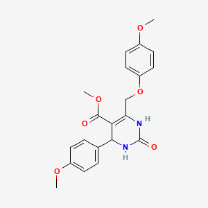 molecular formula C21H22N2O6 B11466834 Methyl 6-[(4-methoxyphenoxy)methyl]-4-(4-methoxyphenyl)-2-oxo-1,2,3,4-tetrahydropyrimidine-5-carboxylate 