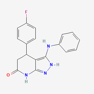 4-(4-fluorophenyl)-3-(phenylamino)-1,4,5,7-tetrahydro-6H-pyrazolo[3,4-b]pyridin-6-one