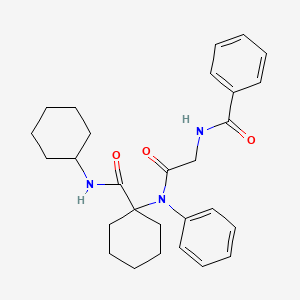 N-(2-{[1-(cyclohexylcarbamoyl)cyclohexyl](phenyl)amino}-2-oxoethyl)benzamide