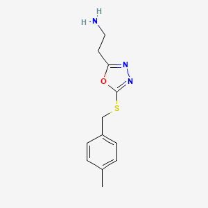 2-{5-[(4-Methylbenzyl)sulfanyl]-1,3,4-oxadiazol-2-yl}ethanamine