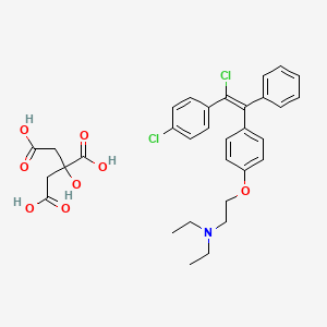 molecular formula C₃₂H₃₅Cl₂NO₈ B1146687 4'-Chloro Clomiphene Citrate(E/Z Mixture) CAS No. 14158-75-9