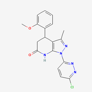 1-(6-chloropyridazin-3-yl)-4-(2-methoxyphenyl)-3-methyl-4,5-dihydro-1H-pyrazolo[3,4-b]pyridin-6-ol