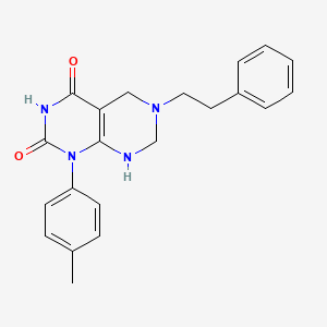 2-hydroxy-1-(4-methylphenyl)-6-(2-phenylethyl)-5,6,7,8-tetrahydropyrimido[4,5-d]pyrimidin-4(1H)-one