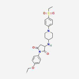 1-(4-Ethoxyphenyl)-3-({1-[4-(ethylsulfonyl)phenyl]piperidin-4-yl}amino)pyrrolidine-2,5-dione