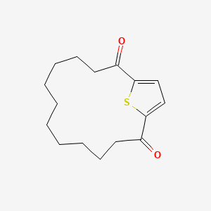 molecular formula C16H22O2S B11466930 17-Thiabicyclo[12.2.1]heptadeca-1(16),14-diene-2,13-dione 