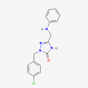 molecular formula C16H15ClN4O B11466936 2-(4-chlorobenzyl)-5-[(phenylamino)methyl]-1,2-dihydro-3H-1,2,4-triazol-3-one 