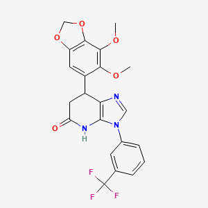 7-(6,7-dimethoxy-1,3-benzodioxol-5-yl)-3-[3-(trifluoromethyl)phenyl]-3,4,6,7-tetrahydro-5H-imidazo[4,5-b]pyridin-5-one