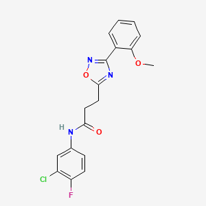 N-(3-chloro-4-fluorophenyl)-3-[3-(2-methoxyphenyl)-1,2,4-oxadiazol-5-yl]propanamide