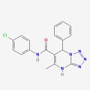 N-(4-chlorophenyl)-5-methyl-7-phenyl-4,7-dihydrotetrazolo[1,5-a]pyrimidine-6-carboxamide