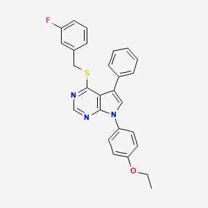 7-(4-ethoxyphenyl)-4-[(3-fluorobenzyl)sulfanyl]-5-phenyl-7H-pyrrolo[2,3-d]pyrimidine