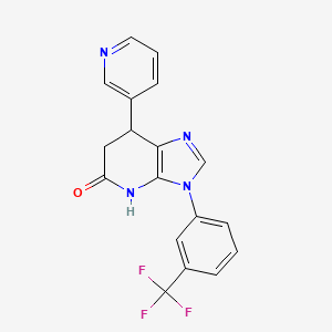 7-(pyridin-3-yl)-3-[3-(trifluoromethyl)phenyl]-6,7-dihydro-3H-imidazo[4,5-b]pyridin-5-ol