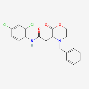 molecular formula C19H18Cl2N2O3 B11467038 2-(4-benzyl-2-oxomorpholin-3-yl)-N-(2,4-dichlorophenyl)acetamide 