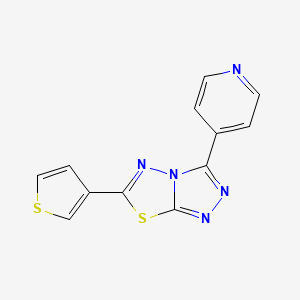 3-(Pyridin-4-yl)-6-(thiophen-3-yl)[1,2,4]triazolo[3,4-b][1,3,4]thiadiazole