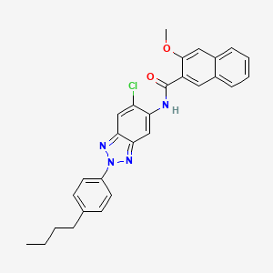 N-[2-(4-butylphenyl)-6-chloro-2H-benzotriazol-5-yl]-3-methoxynaphthalene-2-carboxamide