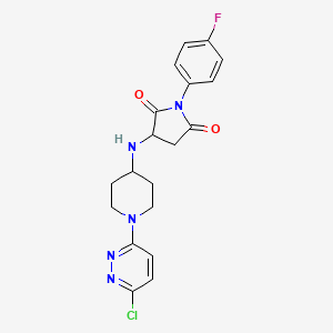 3-{[1-(6-Chloropyridazin-3-yl)piperidin-4-yl]amino}-1-(4-fluorophenyl)pyrrolidine-2,5-dione