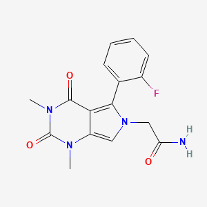 2-[5-(2-fluorophenyl)-1,3-dimethyl-2,4-dioxo-1,2,3,4-tetrahydro-6H-pyrrolo[3,4-d]pyrimidin-6-yl]acetamide