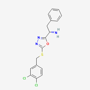 (1S)-1-{5-[(3,4-dichlorobenzyl)sulfanyl]-1,3,4-oxadiazol-2-yl}-2-phenylethanamine