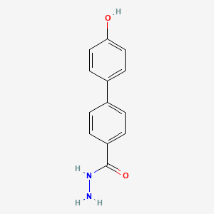 molecular formula C13H12N2O2 B11467104 4'-Hydroxy-[1,1'-biphenyl]-4-carbohydrazide 