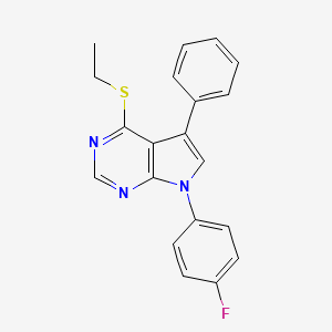 4-(ethylsulfanyl)-7-(4-fluorophenyl)-5-phenyl-7H-pyrrolo[2,3-d]pyrimidine