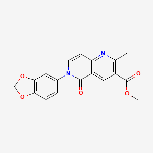 Methyl 6-(2H-1,3-benzodioxol-5-yl)-2-methyl-5-oxo-1,6-naphthyridine-3-carboxylate