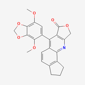 molecular formula C23H19NO6 B11467175 6-(4,7-dimethoxy-1,3-benzodioxol-5-yl)-1,2,3,9-tetrahydro-7H-cyclopenta[h]furo[3,4-b]quinolin-7-one 