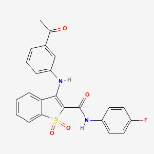 3-[(3-acetylphenyl)amino]-N-(4-fluorophenyl)-1-benzothiophene-2-carboxamide 1,1-dioxide