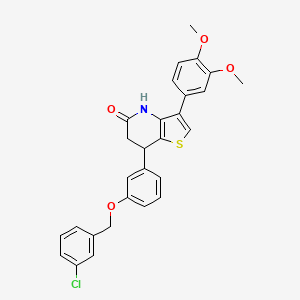 7-{3-[(3-chlorobenzyl)oxy]phenyl}-3-(3,4-dimethoxyphenyl)-6,7-dihydrothieno[3,2-b]pyridin-5(4H)-one