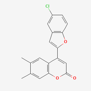 4-(5-Chloro-1-benzofuran-2-yl)-6,7-dimethylchromen-2-one