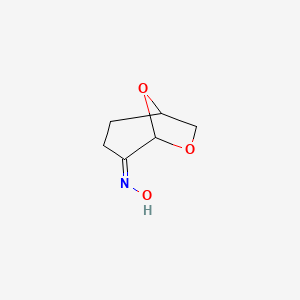 molecular formula C6H9NO3 B11467221 6,8-Dioxabicyclo[3.2.1]octan-4-one, oxime 