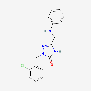 molecular formula C16H15ClN4O B11467228 2-(2-chlorobenzyl)-5-[(phenylamino)methyl]-1,2-dihydro-3H-1,2,4-triazol-3-one 