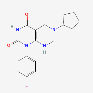 6-cyclopentyl-1-(4-fluorophenyl)-2-hydroxy-5,6,7,8-tetrahydropyrimido[4,5-d]pyrimidin-4(1H)-one