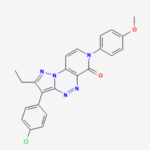 3-(4-chlorophenyl)-2-ethyl-7-(4-methoxyphenyl)pyrazolo[5,1-c]pyrido[4,3-e][1,2,4]triazin-6(7H)-one