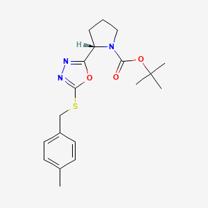 (S)-2-[5-(4-Methyl-benzylsulfanyl)-[1,3,4]oxadiazol-2-yl]-pyrrolidine-1-carboxylic acid tert-butyl ester