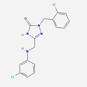 3-([(3-Chlorophenyl)amino]methyl)-1-[(2-chlorophenyl)methyl]-4,5-dihydro-1H-1,2,4-triazol-5-one