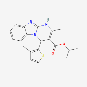 Propan-2-yl 2-methyl-4-(3-methylthiophen-2-yl)-1,4-dihydropyrimido[1,2-a]benzimidazole-3-carboxylate