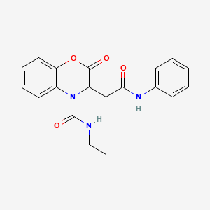 N-ethyl-2-oxo-3-[2-oxo-2-(phenylamino)ethyl]-2,3-dihydro-4H-1,4-benzoxazine-4-carboxamide