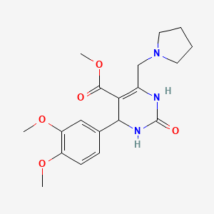 Methyl 4-(3,4-dimethoxyphenyl)-2-oxo-6-(pyrrolidin-1-ylmethyl)-1,2,3,4-tetrahydropyrimidine-5-carboxylate