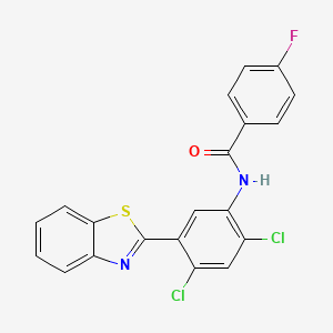 N-[5-(1,3-benzothiazol-2-yl)-2,4-dichlorophenyl]-4-fluorobenzamide