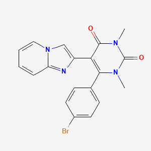 molecular formula C19H15BrN4O2 B11467398 6-(4-bromophenyl)-5-(imidazo[1,2-a]pyridin-2-yl)-1,3-dimethylpyrimidine-2,4(1H,3H)-dione 