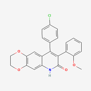 9-(4-chlorophenyl)-8-(2-methoxyphenyl)-2,3-dihydro[1,4]dioxino[2,3-g]quinolin-7(6H)-one