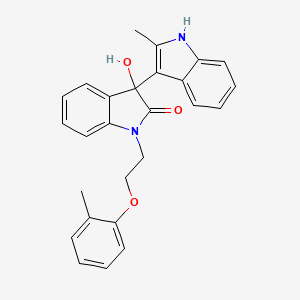 3-hydroxy-3-(2-methyl-1H-indol-3-yl)-1-(2-(o-tolyloxy)ethyl)indolin-2-one