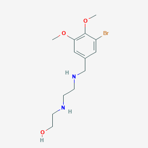 molecular formula C13H21BrN2O3 B11467463 2-({2-[(3-Bromo-4,5-dimethoxybenzyl)amino]ethyl}amino)ethanol 