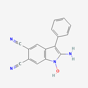 2-amino-1-hydroxy-3-phenyl-1H-indole-5,6-dicarbonitrile