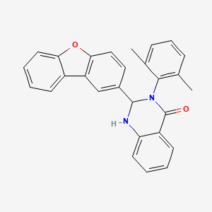 2-dibenzo[b,d]furan-2-yl-3-(2,6-dimethylphenyl)-2,3-dihydro-4(1H)-quinazolinone